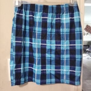 Shein Blue Plaid Youth Skirt.Its A 11to12 Yo. So That's A XSmall In Women's.